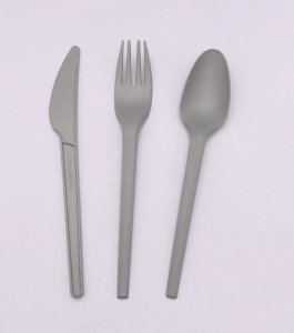 Hot item reusable plastic disposable spoon fork knife napkin set clear wrapped cutlery sets