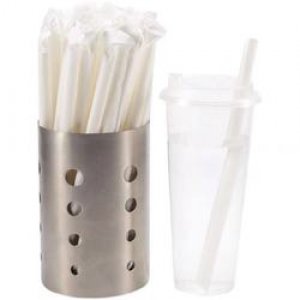 Disposable plastic drinking straws