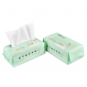 Hot Sale Custom Packaging Logo Printing Soft Facial Cleansing cotton tissue Bamboo disposable towel Fiber face Towel